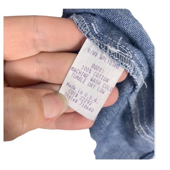 Wah Maker Vintage Collection Blue Micro Star Print Top Medium - Picture 5 of 8